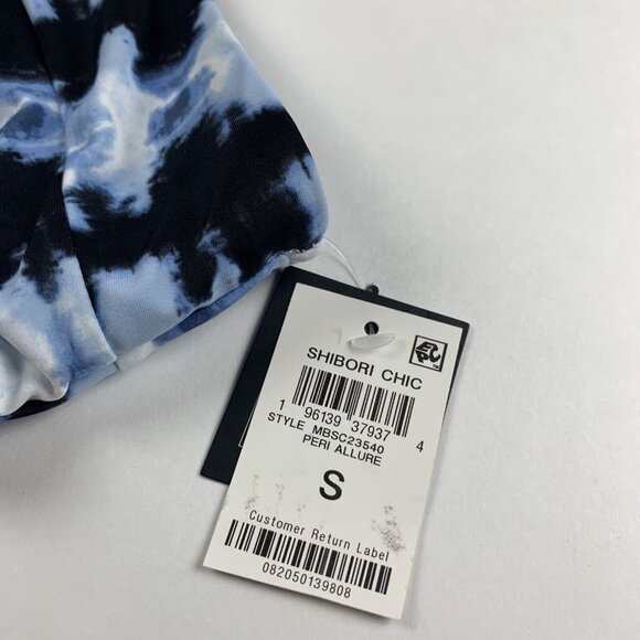Bar III Shibori Tie-Dye High Waist‎ Bikini Bottoms Women's Small Peri Allure - Picture 2 of 7